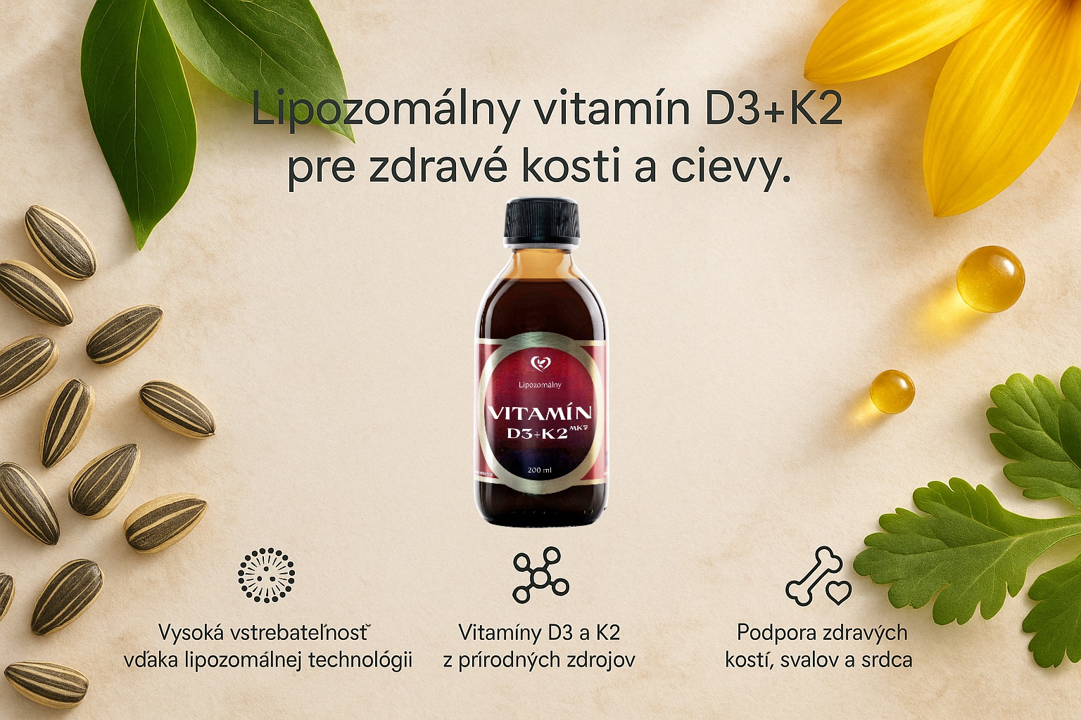 Vitamín D3 + K2